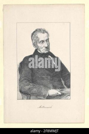 Metternich Winceburg, Klemens Wenzel Lothar Prinz der anonymen Xylographie Stockfoto