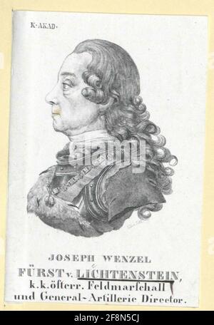 Liechtenstein, Josef Wenzel Fürst von und zu. Stockfoto