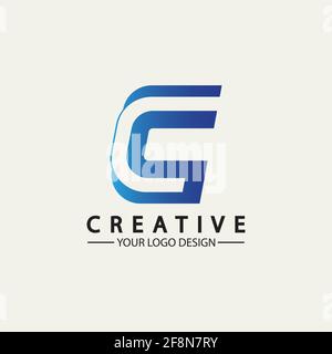 Design-Vorlage für Symbole mit C-Pfeil und Vektorgrafik Stock Vektor