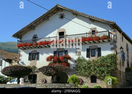 Dorf Ziga im Baztan-Tal von Navarra-Spanien Stockfoto