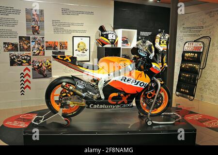 I'M 93 von Marc Marquez im Regionalmuseum Cervera-Catalunya Stockfoto