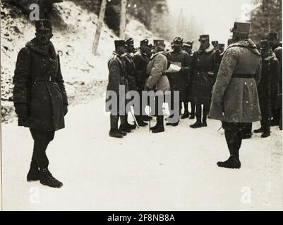 Erzherzog Friedrich bei der 11. Armee: In Gertele. . Stockfoto