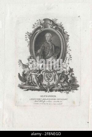 Christian Friedrich Karl Alexander, Markgrave von Brandenburg-Ansbach Designer: Nilson, Johannes EasaiStecher: Nilson, Johannes EasaiSverleger: Nilson, Johannes EasaiEntstehung: 1757 / 1767Faktable Genesis: Augsburg Stockfoto