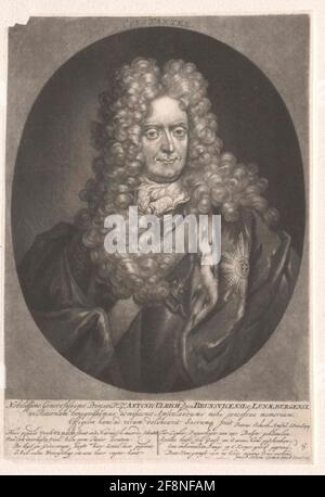 Anton Ulrich, Herzog von Braunschweig-Wolfenbüttel Stecher: Schenck, Peter Stockfoto
