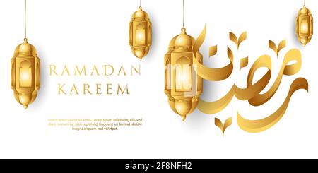 Ramadan Kareem Vektor Hintergrundgrafik. Ramadan Hintergrund mit trendigen realistischen Vektor-Design. Ramadan Hintergrund Vektor-Vorlage für Banner, Stock Vektor