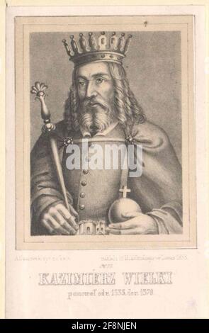 Kasimir III., der große König von Polen. Stockfoto