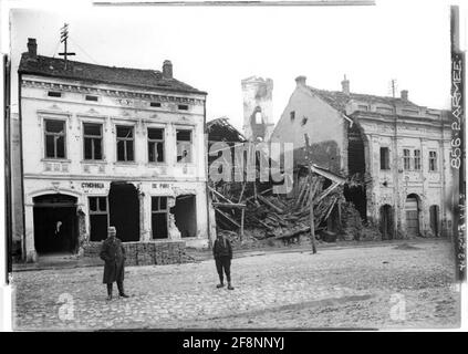 Sabac, Straße nach Zminjak Serbien; Fotograf: 2. Armée. Stockfoto