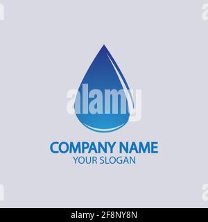 Wassertropfen Logo Template Vector Illustration Design Stock Vektor