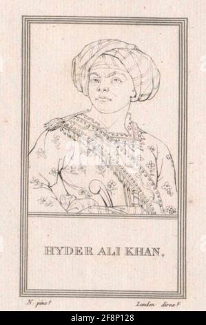 Haidar Ali, Sultan von Mysore. Stockfoto