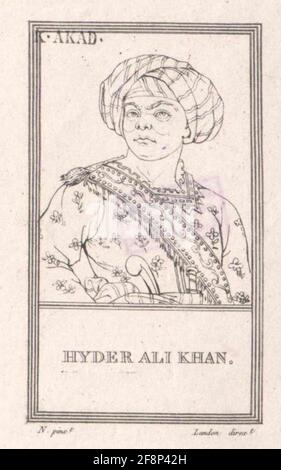 Haidar Ali, Sultan von Mysore. Stockfoto