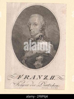 Franz II., Römisch-Deutscher Kaiser Designer: Pichler ,? Radierer: Clar, Johann Friedrich AugustDation: 1792/1844 Stockfoto