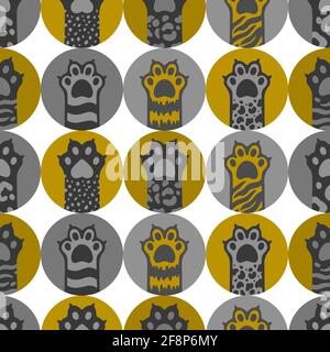 Nahtlose Muster Katze glücklich Hintergrund.Cute Tier Kätzchen. Stock Vektor
