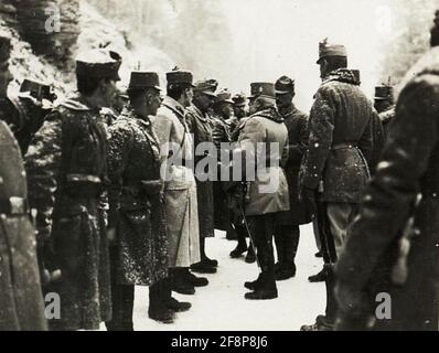 Erzherzog Friedrich bei der 11. Armee: In Gertele. . Stockfoto