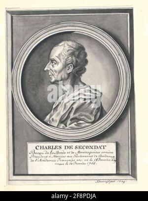 Montesquieu, Charles Baron der gezüchteten und. Stockfoto
