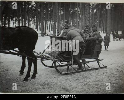 Die Kommandierung des deutschen Ostemischen Generalfeldmarschalls Prinz Leopold von Bayern insoziert die Wiener Truppen der Infanteriedivision von 25. Stockfoto