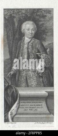 Christian Friedrich Karl Alexander, Markgraf von Brandenburg-Ansbach Stecher: Lichtensteger, Georgfactic Ort: Nürnberg Stockfoto