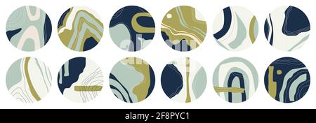 Großes Set mit verschiedenen Highlight-Covern. Stockfoto