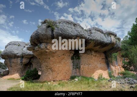 Geologische Formationen in der Enchanted City von Cuenca, Spanien Stockfoto