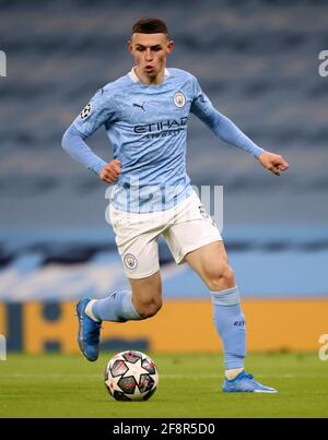 Aktenfoto vom 06-04-2021 von Phil Foden von Manchester City. Bilddatum: Dienstag, 6. April 2021. Ausgabedatum: Donnerstag, 15. April 2021. Stockfoto