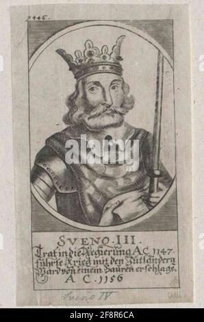 Sven III., König von Dänemark. Stockfoto