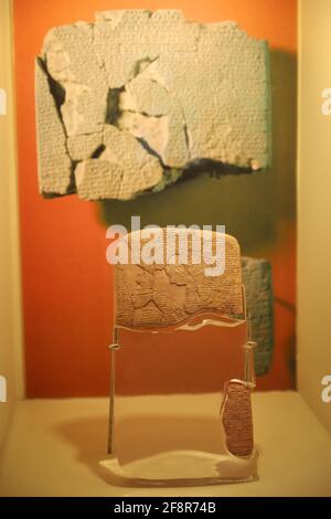 Vertrag von Kadesh im Archäologischen Museum von Istanbul, Istanbul, Türkei Stockfoto