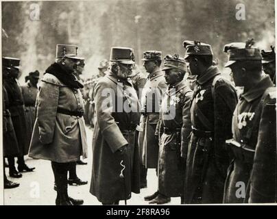 Erzherzog Friedrich bei der 11. Armee: In Gertele. . Stockfoto