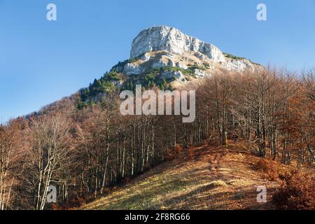 Gipfel des Klak, Herbstansicht von Mala Fatra, Karpaten, Slowakei Stockfoto