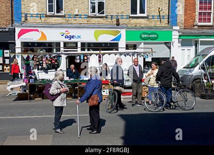 Markttag in Pocklington, East Yorkshire, England Stockfoto