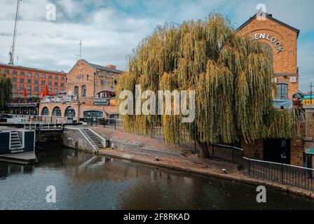 Camden Lock on Regent's Canal, Camden Town, London, England Stockfoto