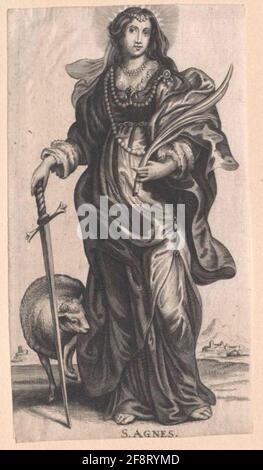Agnes von Rom, Heilige. Stockfoto