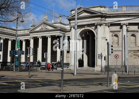 Bank of ireland baut College grün Dublin Irland Stockfoto