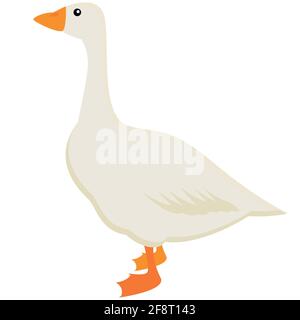 Gans Geflügel Symbol flach Design Vektorbild Stock Vektor