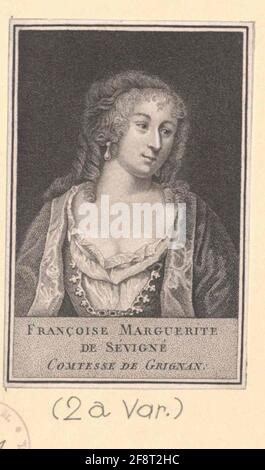 Sévigné, Francoise Marguerite Marquise de. Stockfoto