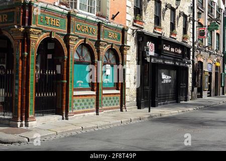 The Quays Pub in der Temple Bar Dublin, Irland Stockfoto