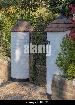 Garden Gate Großbritannien. Stockfoto
