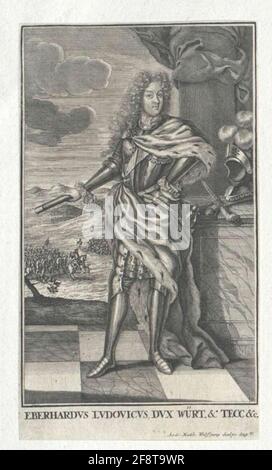 Eberhard IV Ludwig, Herzog von Württemberg Stecher: Wolfgang, Andreas Matthäus Stockfoto