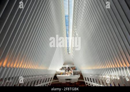The Oculus by Santiago Calatrava, Verkehrsknotenpunkt New York City am World Trade Center, Ground Zero. Manhattan, New York, USA Stockfoto