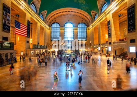 Haupt-Bahnhofshalle im Grand Central Terminal Manhattan New York City in das Gebäudeinnere Grand central Bahnhof New York Grand central Station NYC Stockfoto