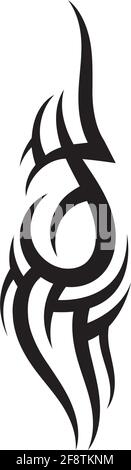 Tribal Muster Tattoo Vektor Kunst Design, Tattoo Tribal abstrakte Ärmel, Skizzenkunst Design isoliert auf weißem Hintergrund, einfaches Logo. Stock Vektor