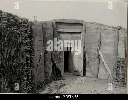 Betonmaschinenmesser des zweiten Bataillons des Infanterie-Regiments 35 im Bau, Abschnitt Pokropiwna, aufgenommen am 1. Juni 1916. Stockfoto