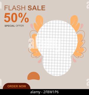 Dekorative natürliche Illustration. Perfekt für Design-Projekte, Hintergrund, Social-Media-Post, Banner etc Stockfoto