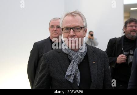 DEU, Deutschland, Essen, 27.01.2010: Der Architekt David Chipperfield vor der Pressekonferenz zur Eröffnung des Neuhauses des Museums Folkwang in Essen. Stockfoto