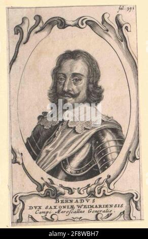 Bernhard, Prinz von Sachsen-Weimar. Stockfoto