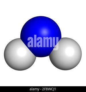 Wassermolekül H2O 3D rendert chemische Struktur Stockfoto