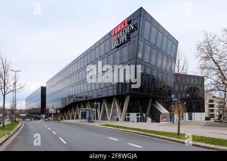 Unternehmenszentrum der Funke Media Group, Essen, Ruhrgebiet, Stockfoto