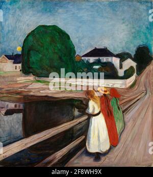 Edvard Munch - die Mädchen auf der Brücke - 1899 Stockfoto