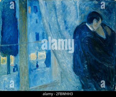 Edvard Munch - Kuss am Fenster - 1892 Stockfoto