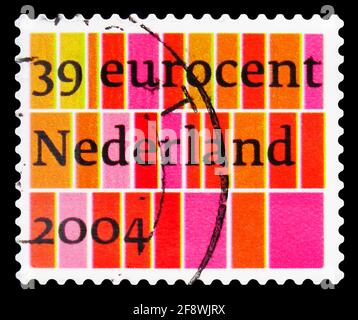 MOSKAU, RUSSLAND - 1. OKTOBER 2019: Briefmarke gedruckt in den Niederlanden zeigt Business Stamp, Serie, um 2004 Stockfoto