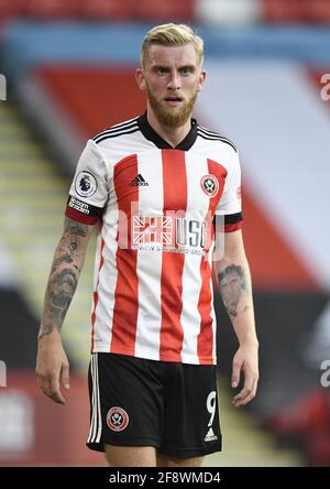 Aktenfoto vom 14-09-2020 von Oliver McBurnie von Sheffield United. Ausgabedatum: Donnerstag, 4. März 2021. Ausgabedatum: Donnerstag, 15. April 2021. Sheffield United wurde mit der Nachricht, dass Oli McBurnie den Rest der Saison mit einem Fußbruch verpassen wird, erneut verletzt. Siehe PA Story SOCCER Sheff Utd. Auf dem Foto sollte Peter Powell/PA Wire stehen. Stockfoto