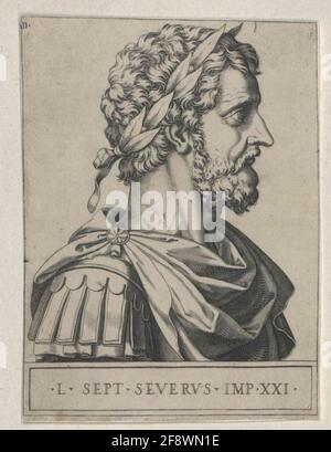 Septimius Severus, römischer Kaiser Radiergummi: Unbekannter Künstler aus dem Jahr 1601/1800 Stockfoto